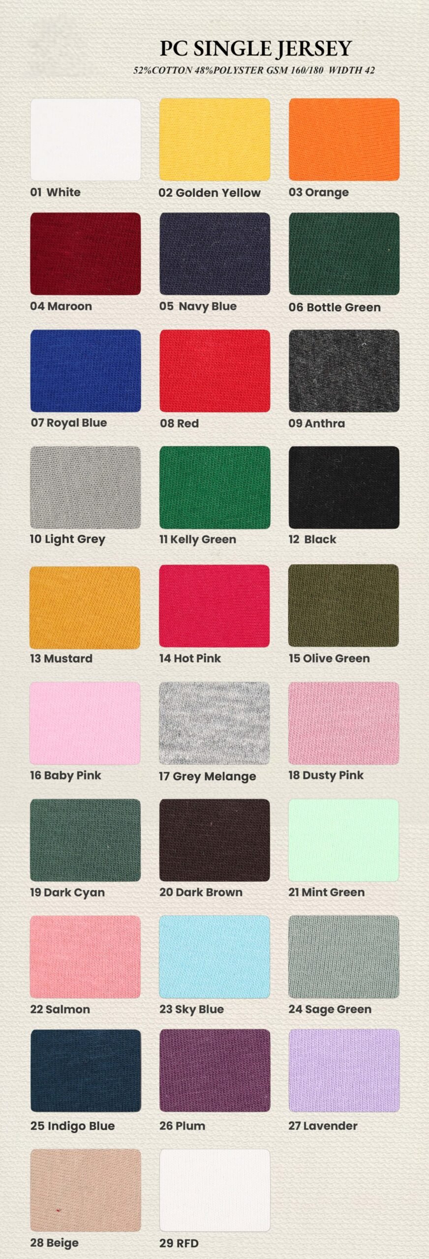 Cotton Poly 160 GSM