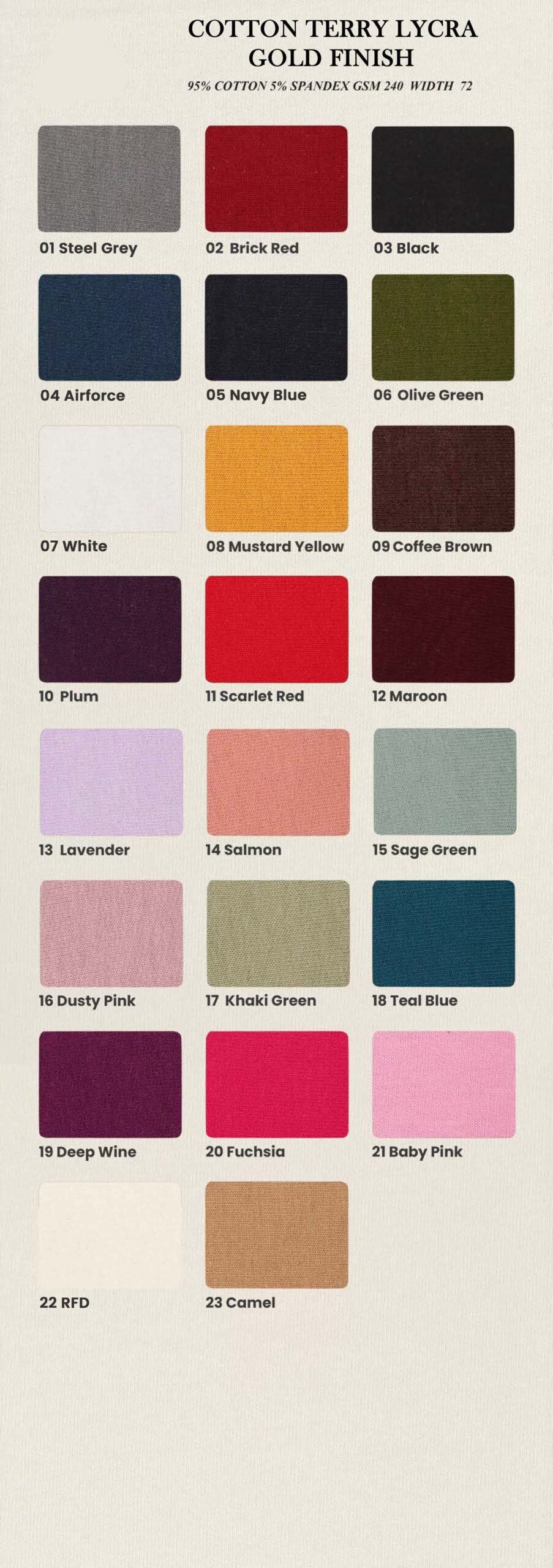 Terry Lycra 240 GSM