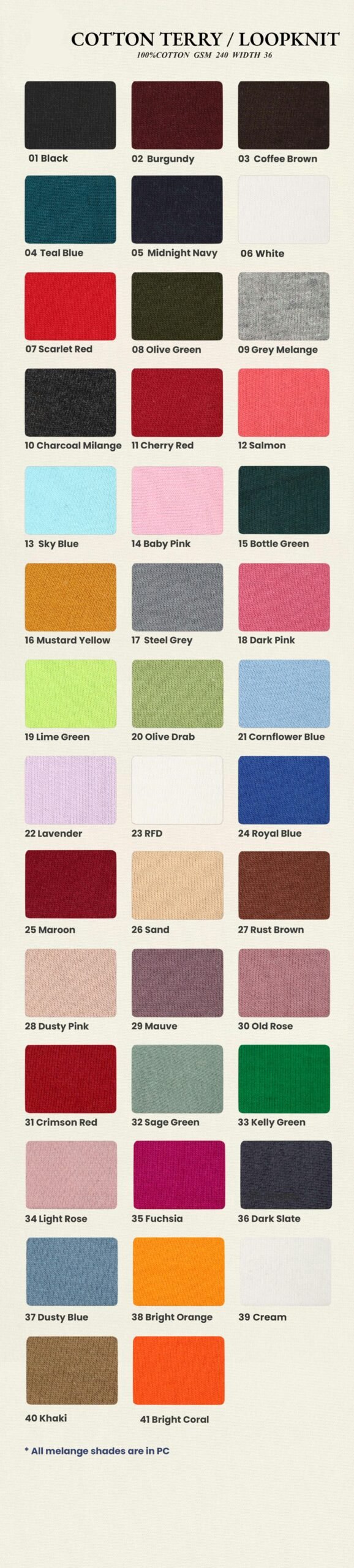 Cotton French Terry 240 GSM