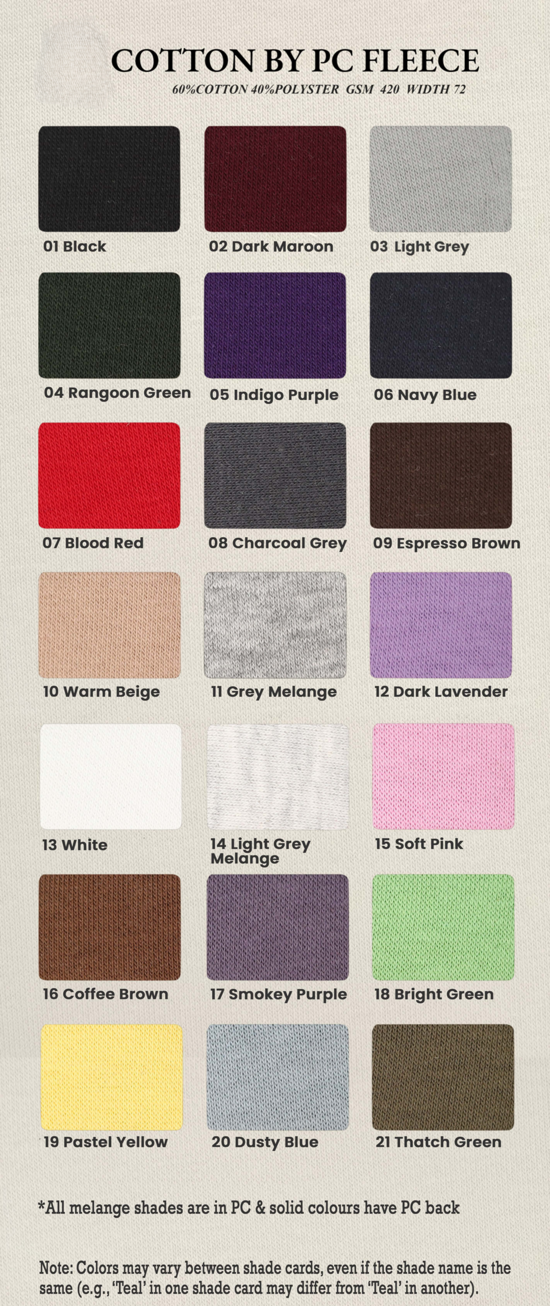 Cotton Fleece 420 GSM