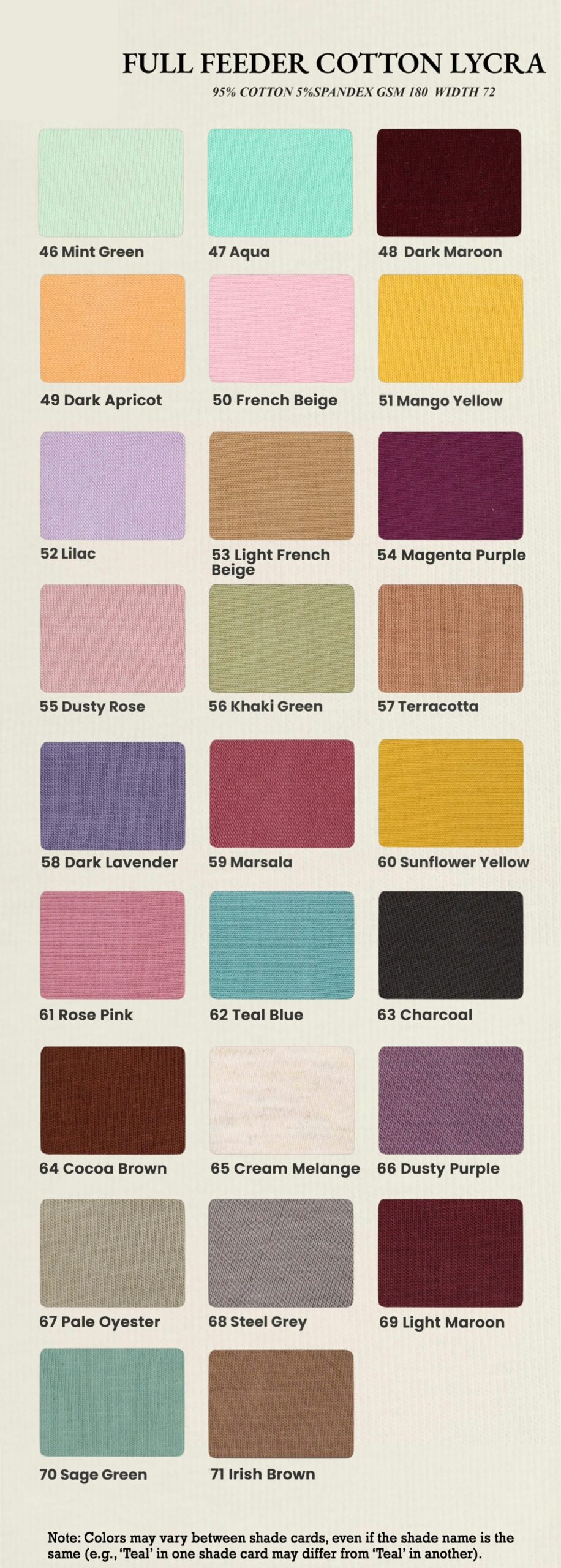 Cotton Lycra 180 GSM