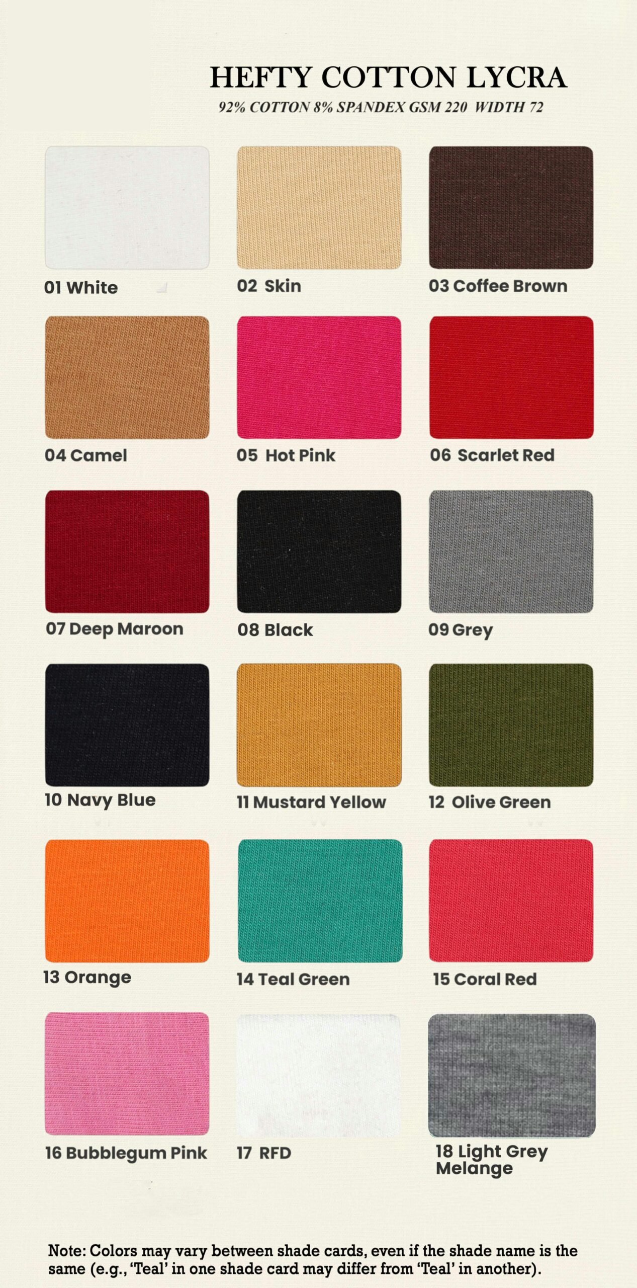 Cotton Lycra 220 GSM